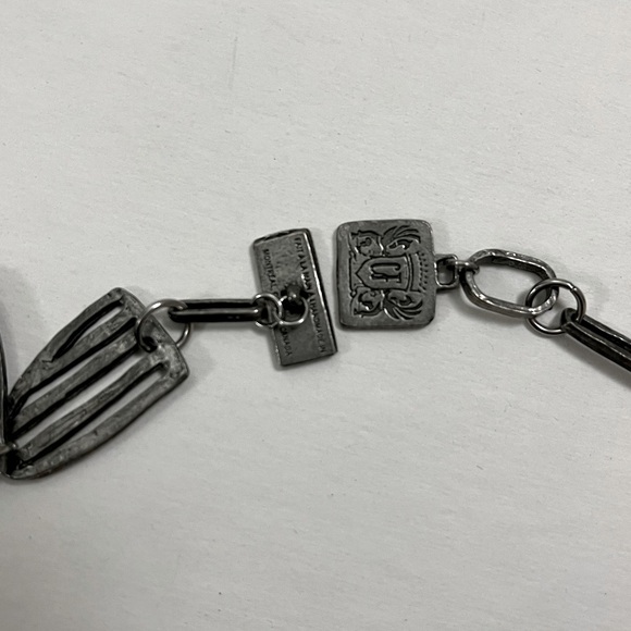 Mixed metal gold silver link chain statement necklace - Picture 9 of 9